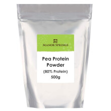 Pea Protein Powder 500g 80% Pure Plant Protein by Manor Springs