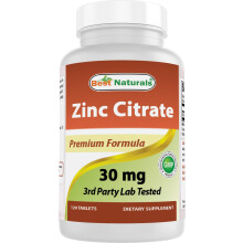 Zinc 30mg Supplements (as Zinc Citrate) - zinc Vitamins for Adults Immune Support - 120 Tablets (120 Count (Pack of 1))