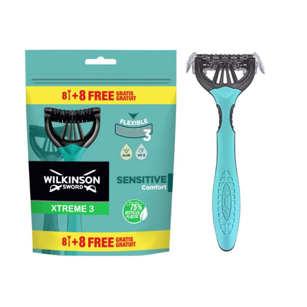 Xtreme 3 Sensitive Men's Disposable Razors 8 + 4 Free