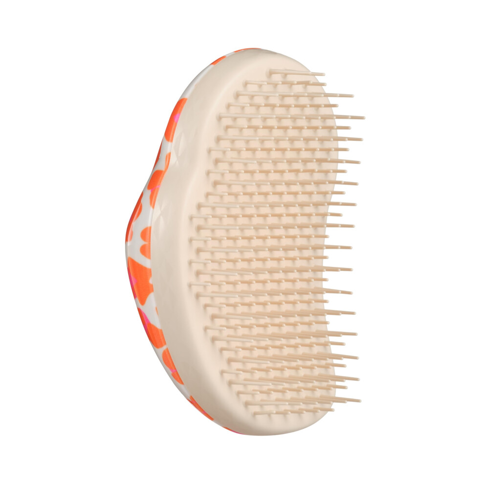 |The Original Mini Detangling Hairbrush | Palm Size Perfect for Kids & Travelling | Ideal for Wet & Dry Hair |Reduces Flyaways | Orange Safari