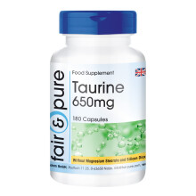Fair & Pure - Taurine 650mg - high-dose - Vegan - 180 Taurine Capsules