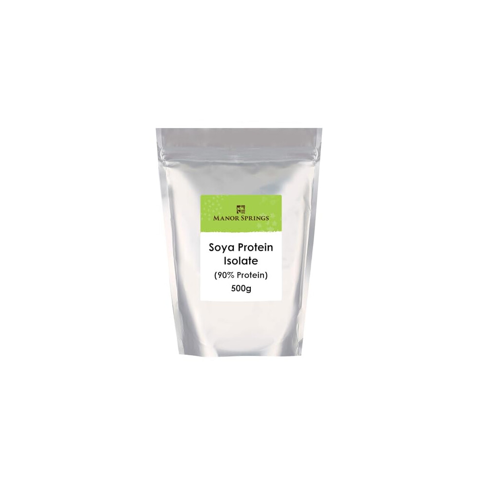 Manor Springs Soya Protein Isolate (90% Protein) 500G By Unflavoured, Vegan Protein Shake