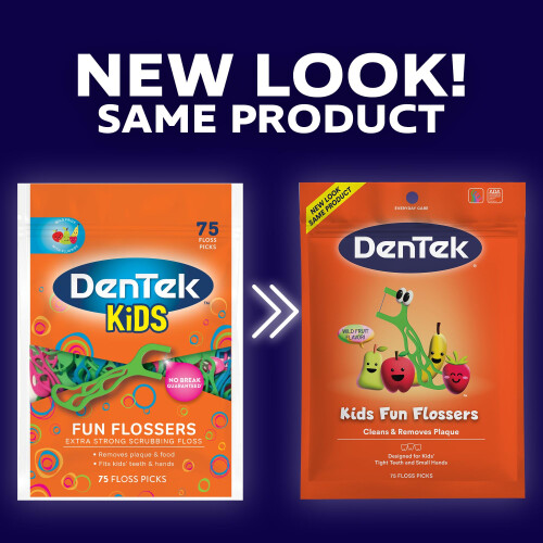 DenTek Kinder Flosser, Limited Edition Monster Flosser, 75 Stück (Packung mit 3) 1