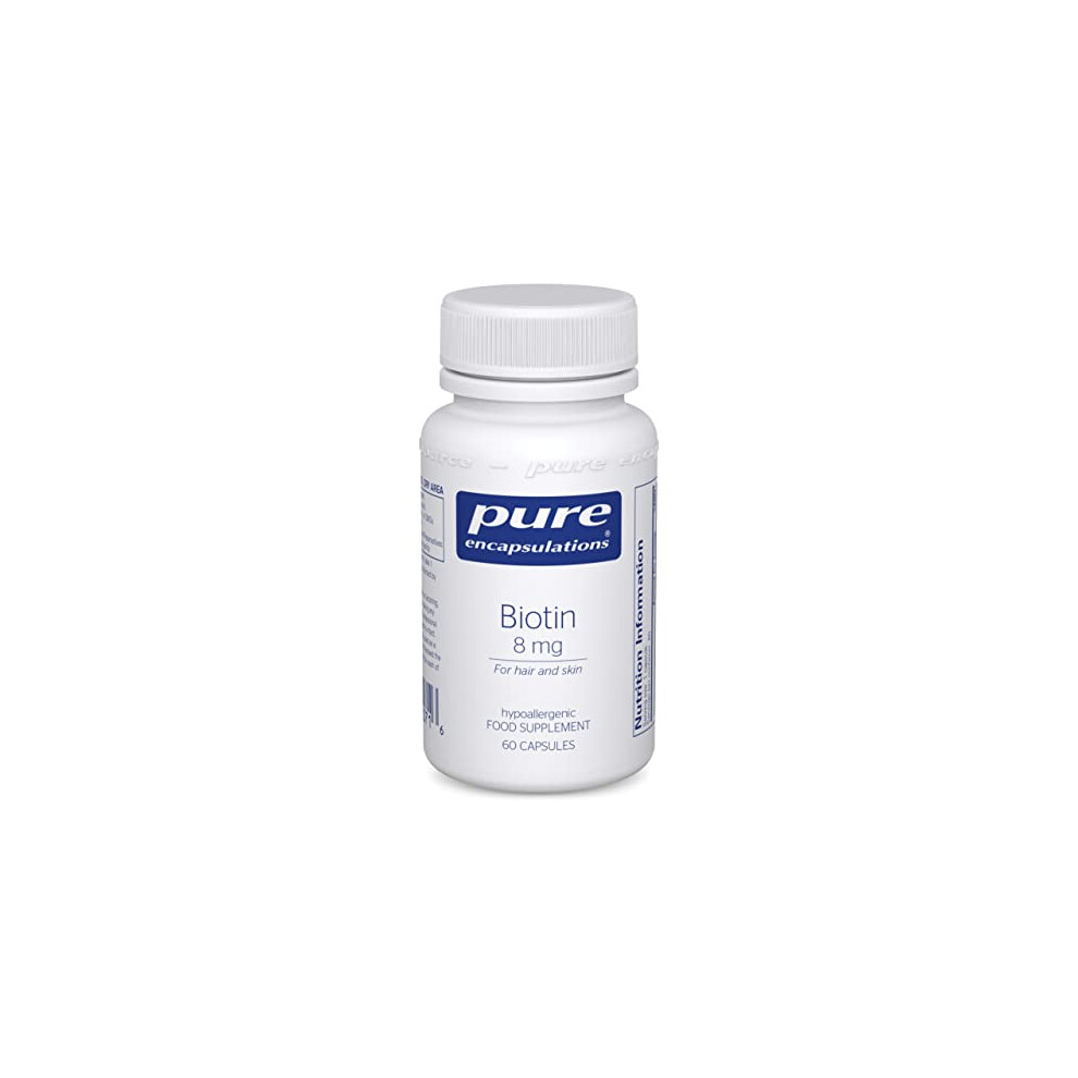 Pure Encapsulations - Biotin 8Mg - For Hair, Skin & Nails - For Women & Men - 60 Capsules