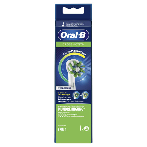 Oral-B CrossAction Brush with CleanMaximizer Technology, Pack of 3 1