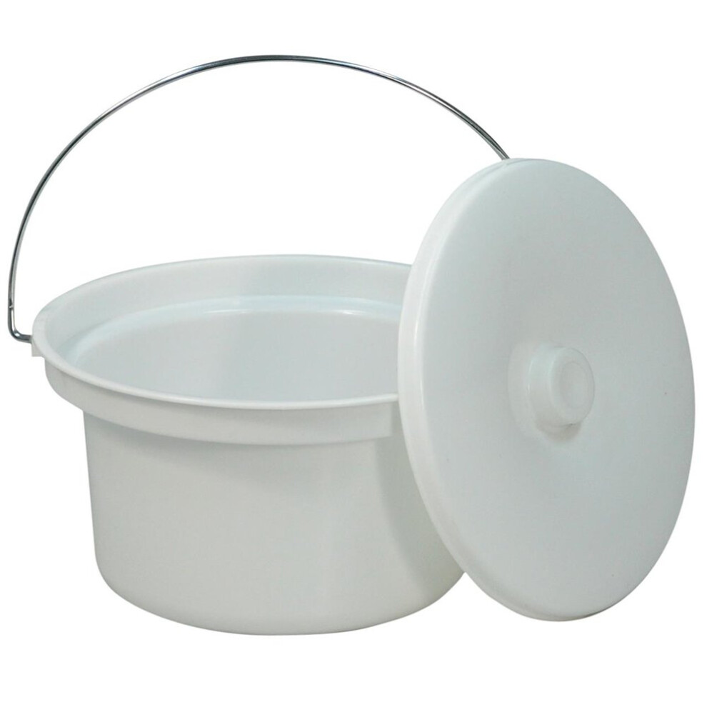 Nrs Healthcare M11193 Commode Potty And Lid - Spare Or Replacement Potty For Dovedale Commode