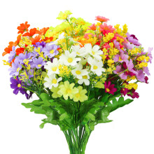 OWLKELA ARTIFICIAL DAISY FLOWERS-6PCS - 6 Bundles, 6 Colors, UV-Resistant Silk Blooms for Indoor/Outdoor Decor, Vase Ready
