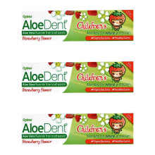 (3 Pack) - Aloe Dent - Childrens Toothpaste | 50ml | 3 Pack Bundle