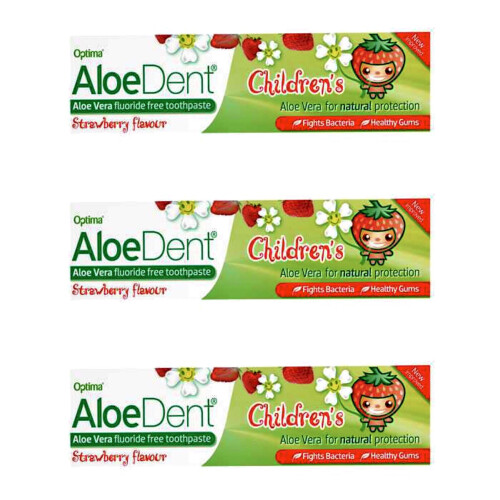 (3 Pack) - Aloe Dent - Childrens Toothpaste | 50ml | 3 Pack Bundle