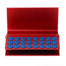 Disinfection box, 24-hole aluminum alloy disinfection box with silicone pad, autoclavable dentist instrument holder suitable for dental burs