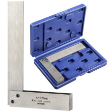 Machinist Square Engineers Square Try Square 90 Degree Right Angle Ruler Precision Ground Hardened Steel 125x80mm (5x3.2 inch)