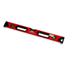 Hilka 63505024 24-Inch Spirit Level PC - Red & Black, High-Precision Level for DIY & Pro Use