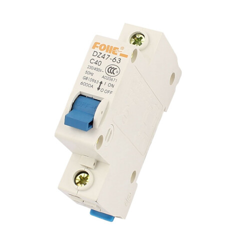 sourcingmap AC 230/400V 40A 1 Pole Overload Protection MCB Circuit Breaker DZ47-63-C40