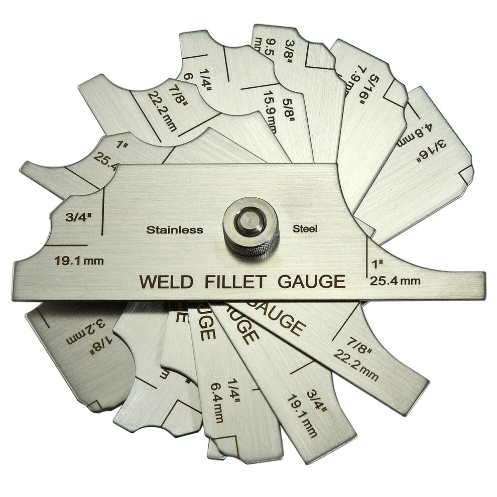 7 Piece Fillet Weld Set Gage Mg-11 Rl Gauge Depth Gauges Welding Inspection Test Ulnar Metric & Inch 707242437129