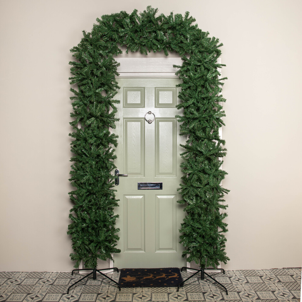 8ft (2.57m) Single Door Artificial Christmas Tree Arch in Green with 2000 Tips