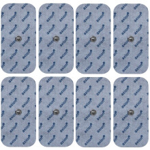 8 electrodes compatible with SANITAS & BEURER devices - 10x5 cm - TENS & EMS pads for electrostimulation machines - 3.5mm snap button