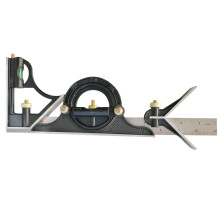 KATSU Combination Square Set 12 Inch 300mm Right Angle Multi Angle Purpose Aluminum Alloy Adjustable Protractor Ruler Spirit Level Angle Finder