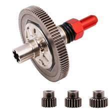 91T Spur Gear Slipper Clutch Set with 21T 19T 17T Pinions Gear Set for 1/10 Arrma Senton 4X4 550 Granite 4X4 550 Typhon 4X4 550-Red