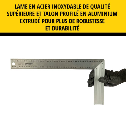 STANLEY Aluminium Try Square 400MM 1 45 687 2
