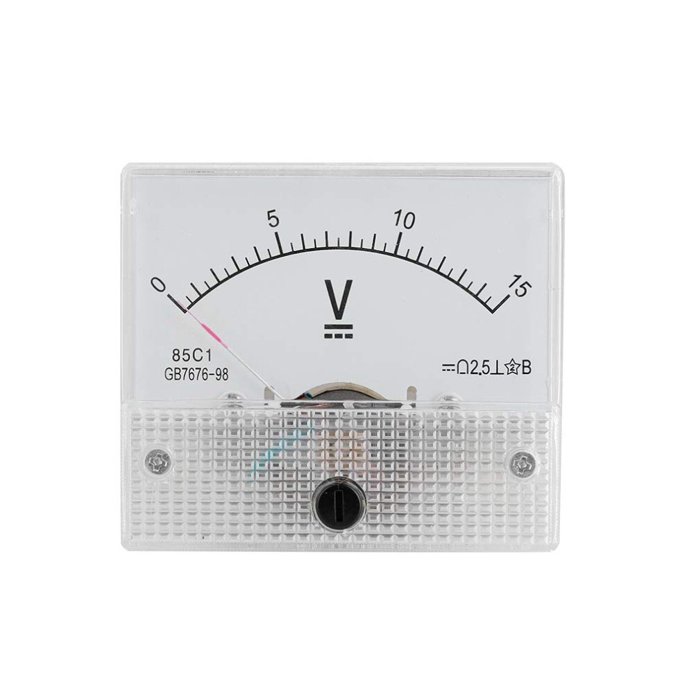 85C1 Analog Ammeter And Voltmeter, Measures Dc Voltage 0-15V, Classic Style, Lightweight And Durable 792117484490