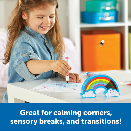Learning Resources Rainbow Visual Timer for Kids, Sensory Timer for Autism, ADHD, 5 Time Increments, Light or Dark Mode, Ages 3+ 2