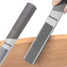 Roontin RT704 2-Pack 8-Inch Saw Rasp: 4-Way Flat & Needle File for Wood, Metal Shaping and Sharpening