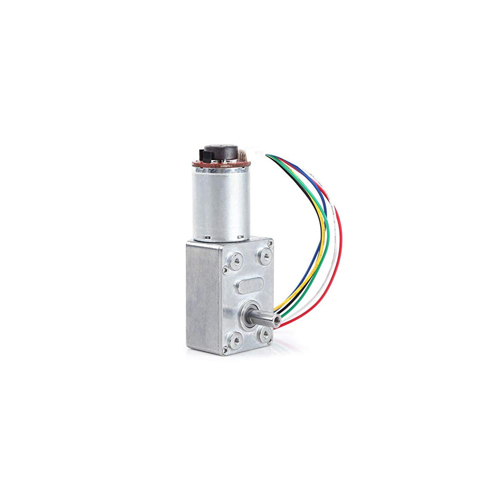 12V Dc Motor Dc 12V High Torque Worm Geared Motor Reduction Motor With Encoder Srong Self-Locking(30Rpm) 763741032678