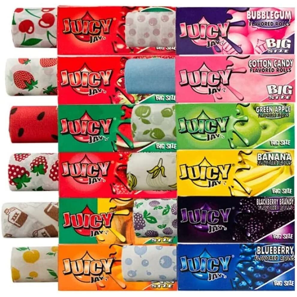 Wilsons Pipe Tobacco Juicy Jays Rolling Papers Mix-N-Roll Big Size - 8 Diffrent Flavours