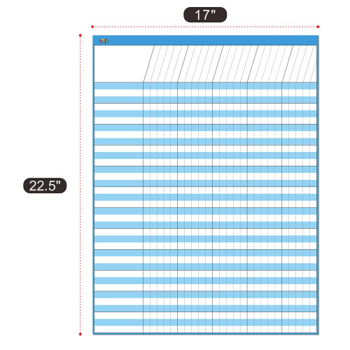 12 Pack Pack Multi-couleur Dry Erase Incentive Chart / Chern / Responsibility / School Administration / Homework Progress Tracking Tableau avec 2 2