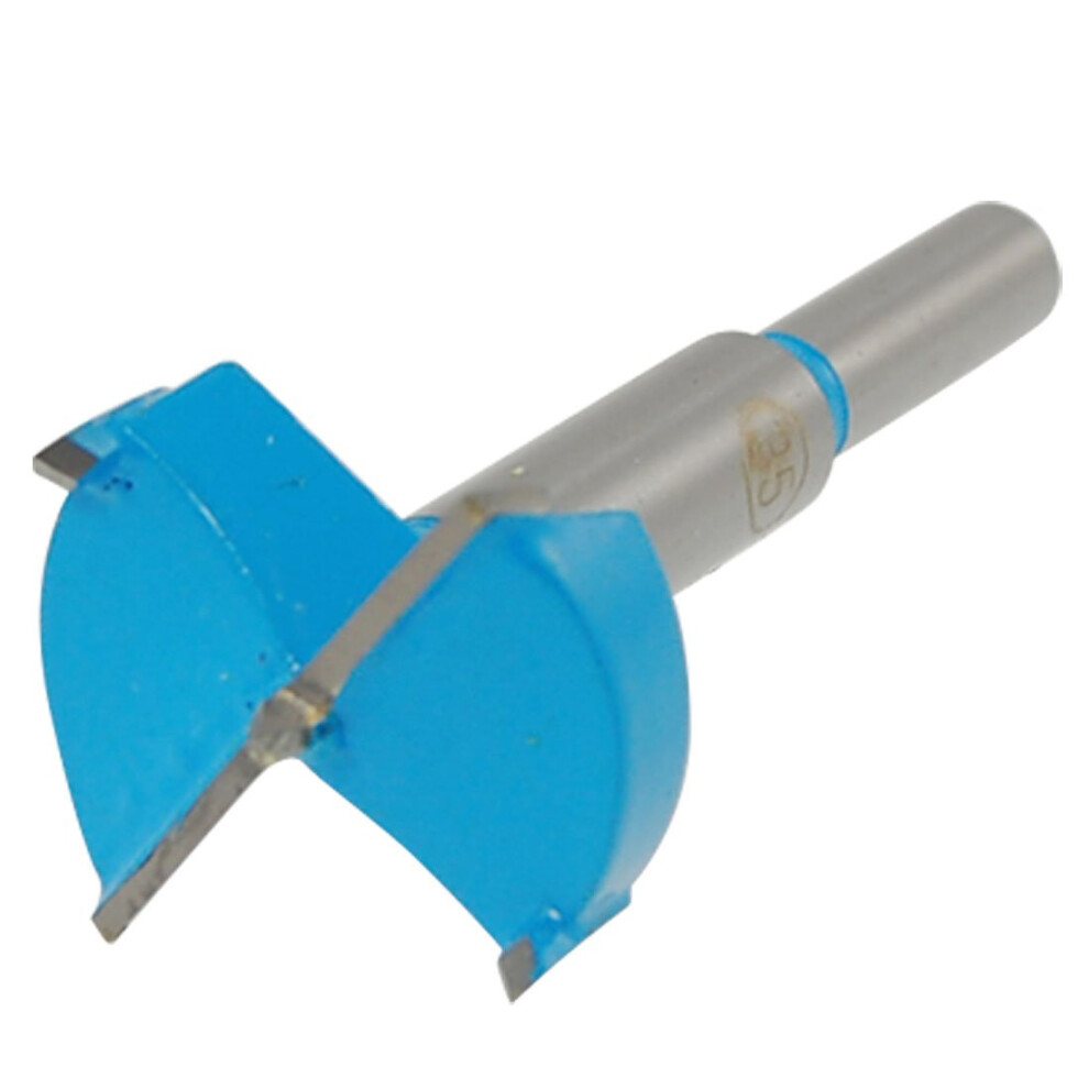 Sourcingmap Forstner Drill Bits 35Mm, Tungsten Carbide Wood Hole Saw, Woodworking Hinge Hole Drilling Boring Bit Cutter Cutting Tool (Gray, Blue) 609613984792