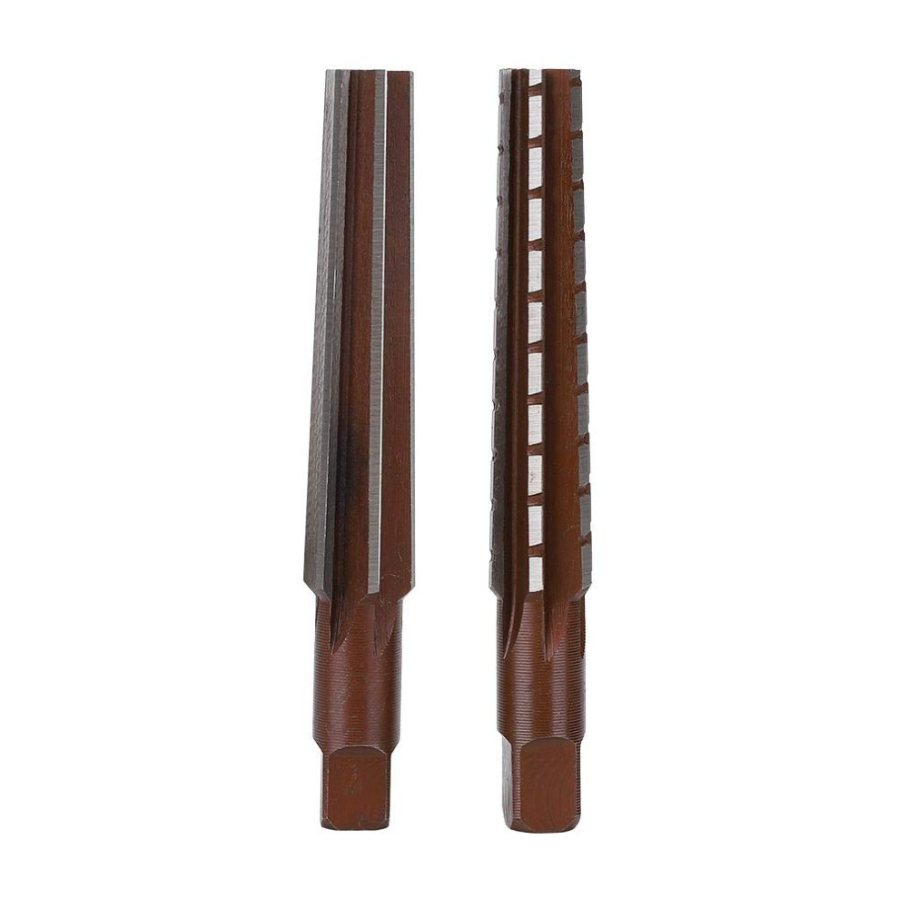2Pcs Rough + Fine Morse Taper Reamer High Carbon Steel Straight Shank Hand Tapered Reamer(Mt1#) 8474468335448