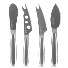 Cheese Knife Set Mini Copenhagen / 4 Small Cheese Knives/for All Types of Cheese/Stainless Steel/Silver / 5.7" x 0.8" x 0.4"