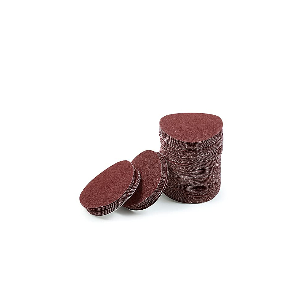 Sanding Discs 3 Inch 80 Grit Hook And Loop Sandpaper 100Pcs Sanding Pad No-Hole Aluminum Oxide Random Orbital Sander 764595457952