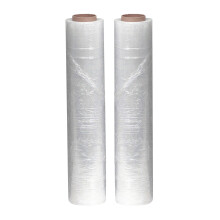 JeeJaan 2 Rolls Clear Pallet Wrap 400mm x 250m, Non-Extended, 20mu - Strong Stretch Shrink Cling Film - Ideal for Wrapping - Warehouse, Moving House