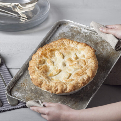 T295 Crinkle Rim Pie Dish, White, 20cm 1
