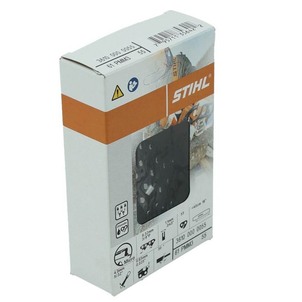 Chainsaw Chain Pmmc3 3/8 Inch 1 mm 40 cm 55, 1 Item, 36100000055
