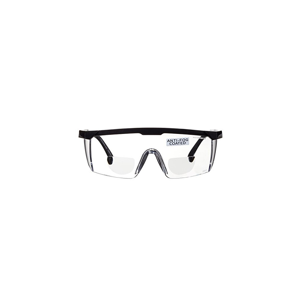 'Classic' Bifocal Safety Glasses (Clear +2.5 Dioptre) Â Ukca & Ce En166f Certified - Includes Safety Cord With Headstop + Uv400 Anti Fog Coated Lens 5060225831334