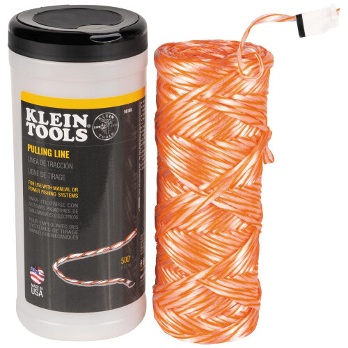 Klein Tools 56108 Poly Pull Line, Schnur mit orangefarbener Markierung, 500 Fuß