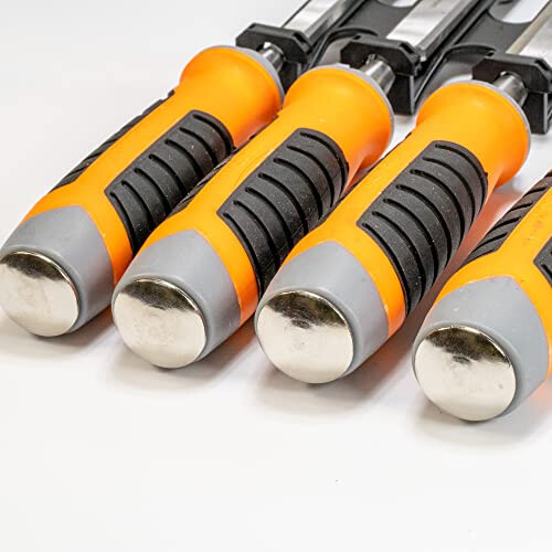Rolson 56135 4pcs CRV Wood Chisel Set, Black/Orange 1