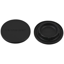 Le Creuset Silikonkapsy, 2 1/2", Svart, Set om 2