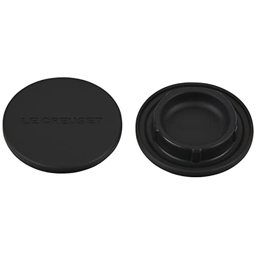 Le Creuset Καπάκια Μύλου Σιλικόνης Le Creuset, 2 1/2", Μαύρα, Σετ των 2