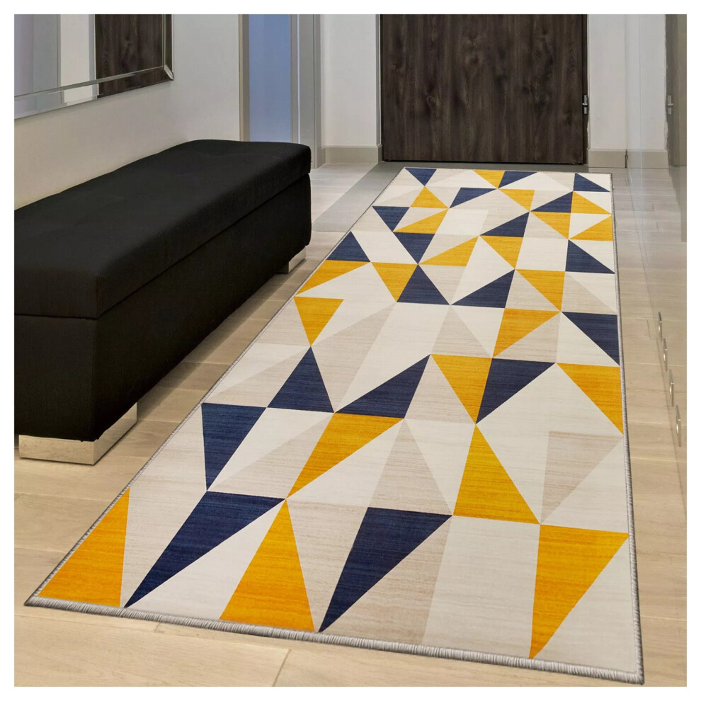 (60 x 220 cm- Printed Runner Rug, Brio) Living Room Runner Rugs Printed Carpets Floor Mats