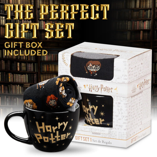 Harry Potter Mug and Socks Gift Set, Official Merchandise (Hogwarts) 1
