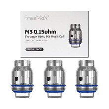 904L M Mesh Coils - Pack of 3 Coils | M Series for M Pro 2 Tank & M Pro Tank | M1/M2/M3/M4 - Contains No C₁₀H₁₄N₂ (M3-0.15 ohm)