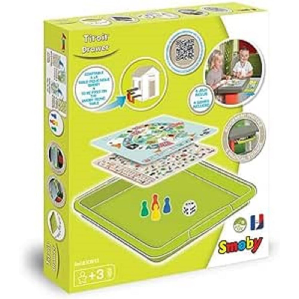 Set tiroir de jeux pour enfant Smoby - Compatible avec maison de jardin - Fabrication franÃ§aise