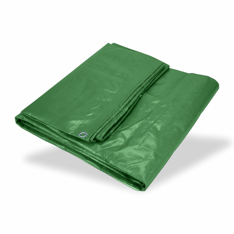 Heavy Duty Tarpaulin Waterproof Garden Covering Tarpaulin Sheet Multipurpose Tear Resistant Tarp Green Camping Sheet Ideal For Covering Cars Garden