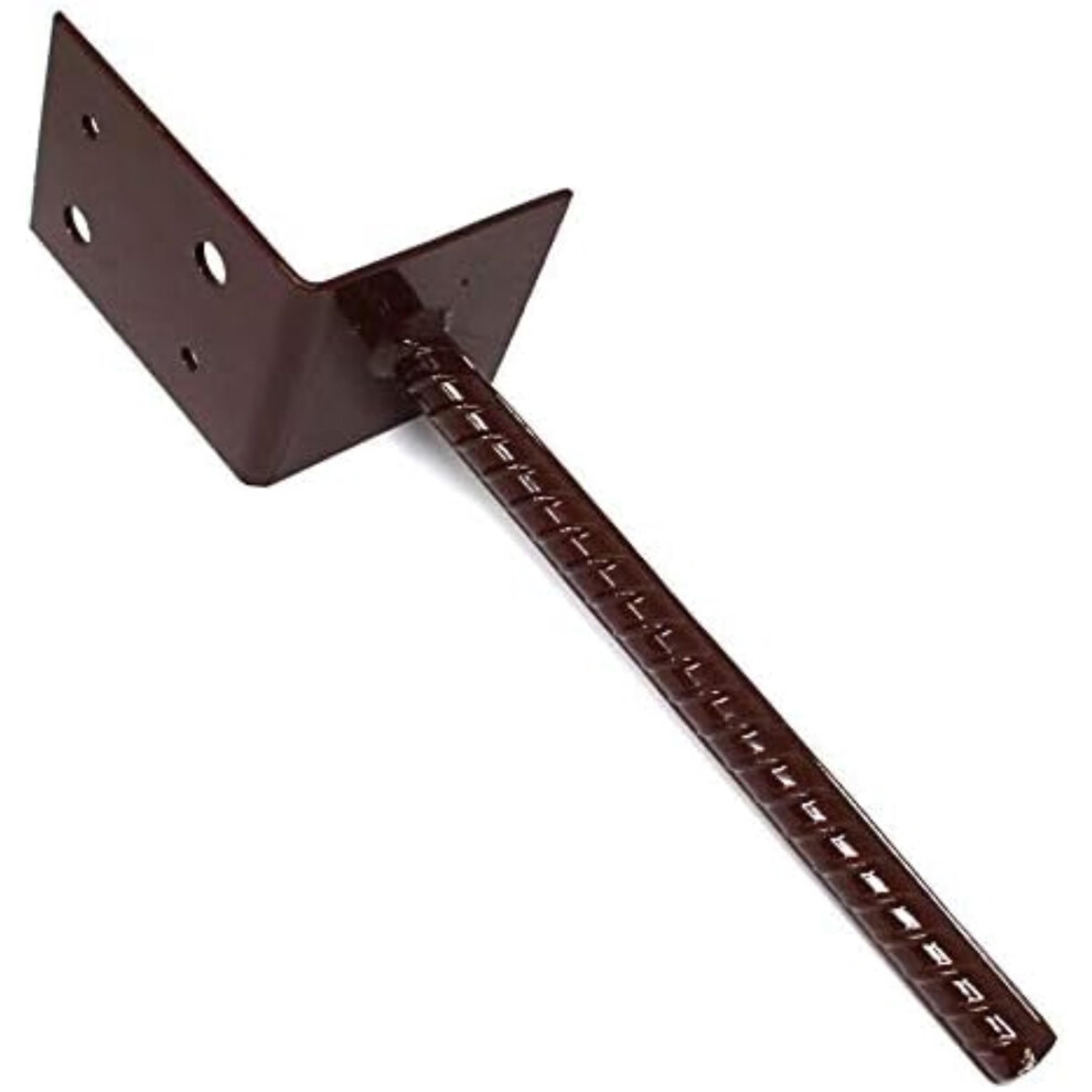 Bpc Fixings Heavy Duty Post Support, 75 Mm Length X 75 Mm Width X 220 Mm Height, Brown