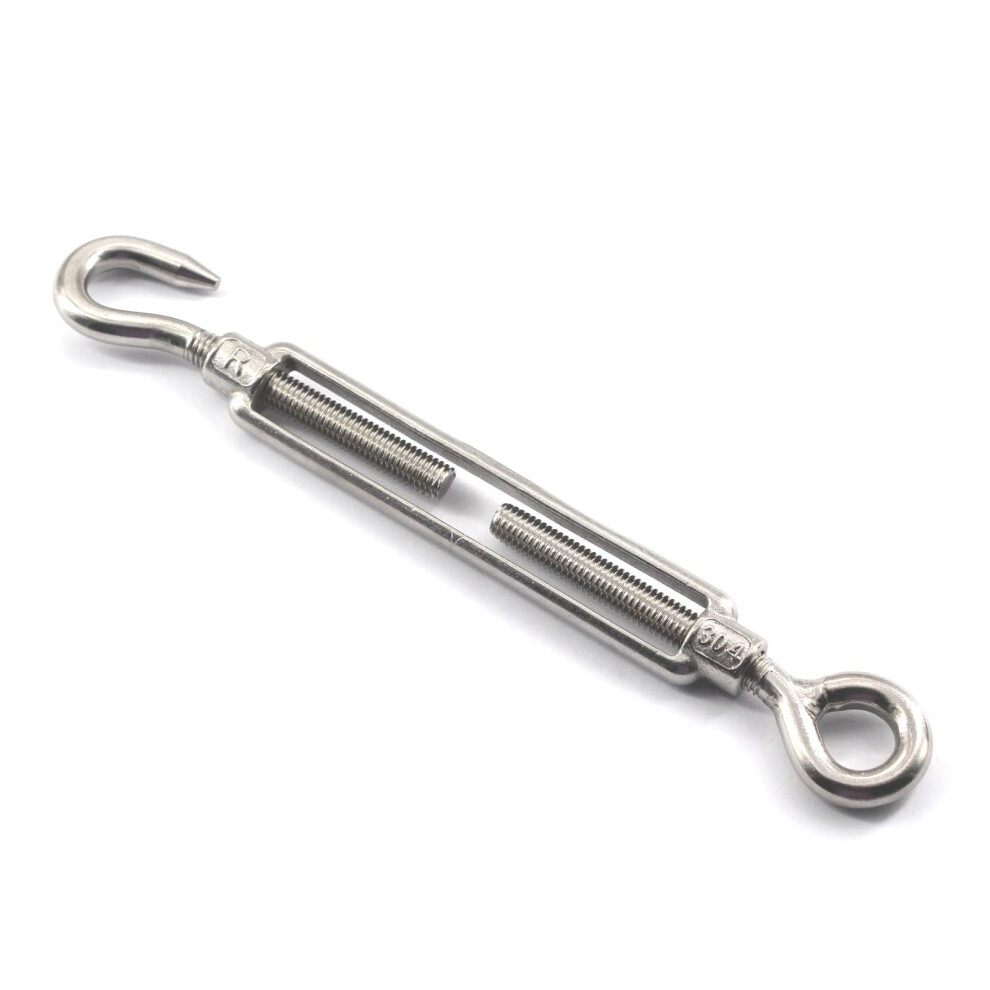 M12 Turnbuckle 304 Stainless Steel Turnbuckle Hook And Eye Turnbuckle Wire Rope Tension Pack Of 1 700828263846