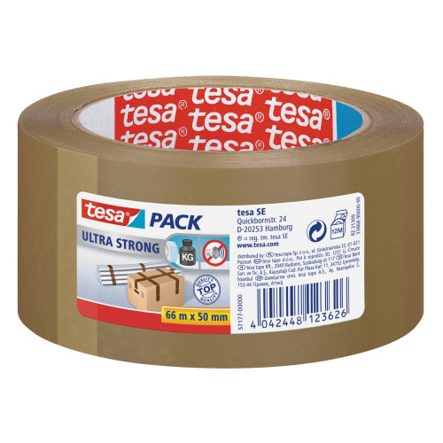 TESA Ruban PVC Ultra Strong - 66m x 50mm - Marron