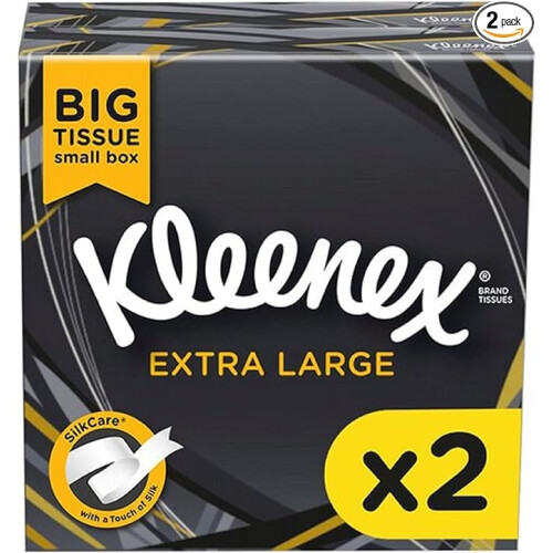 Kleenex Compact Box Extra Large 44 Tissues Pack of 2